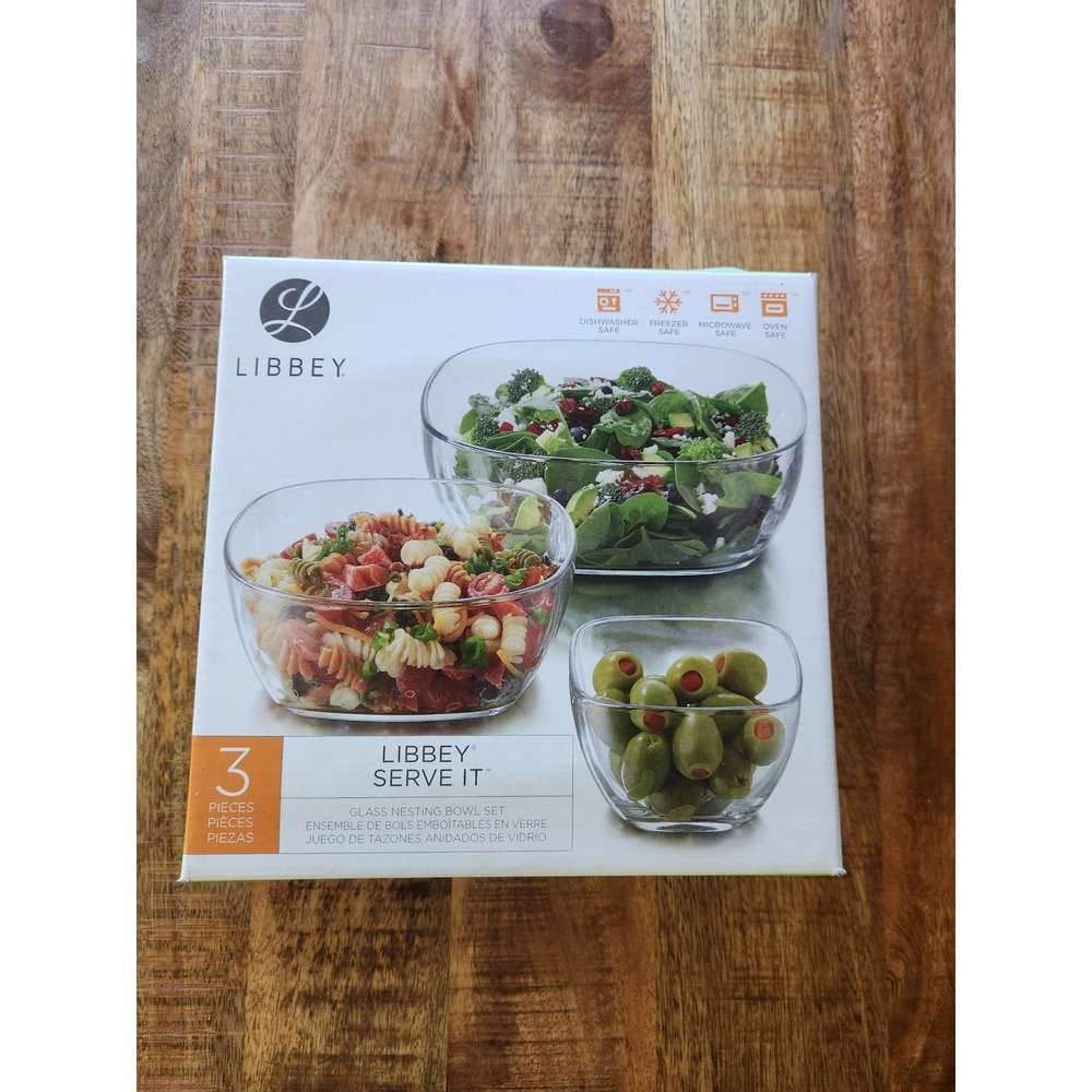 Libbey Celebrate Everyday Glass Serving Dish 3pc set